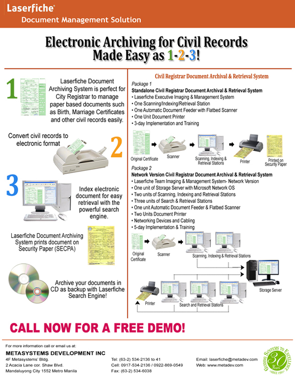 Electronic Archiving For Civil Records Made Easy as 1-2-3